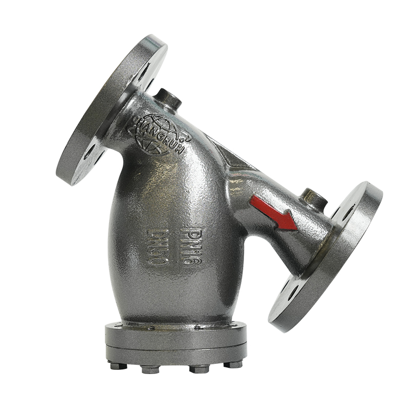 PN16 DN50/DN80 flanged ductile iron y-type strainer